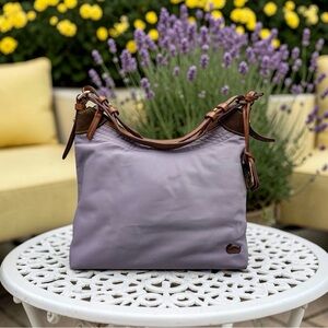 Dooney & Bourke Lavender Nylon Large Erica Shoulder Bag